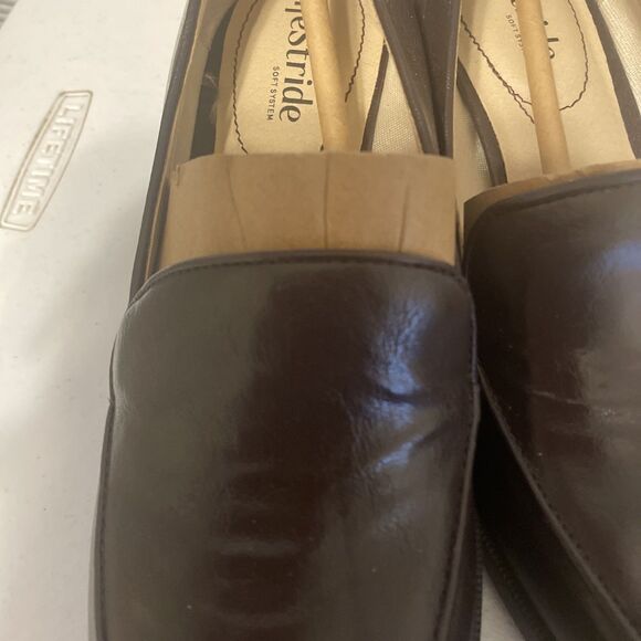 New Women's Life Stride "Devyn" Brown 2 Inch Block Heel Penny Loafers, Size 7.5 - Picture 10 of 10
